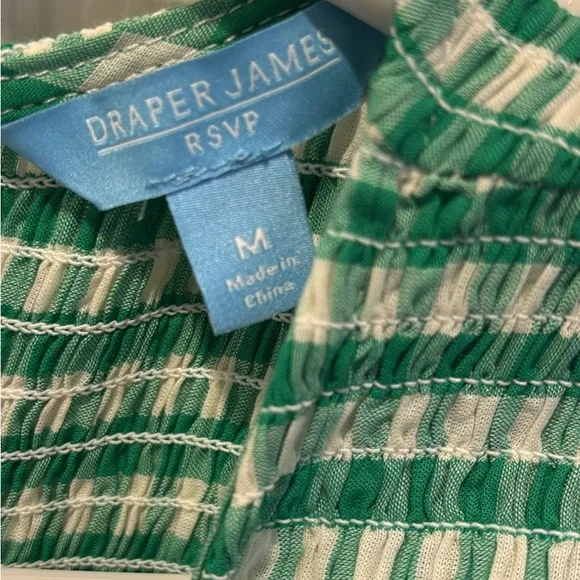 Draper James Green Gingham Midi Dress - Picture 2 of 2